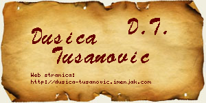 Dušica Tušanović vizit kartica